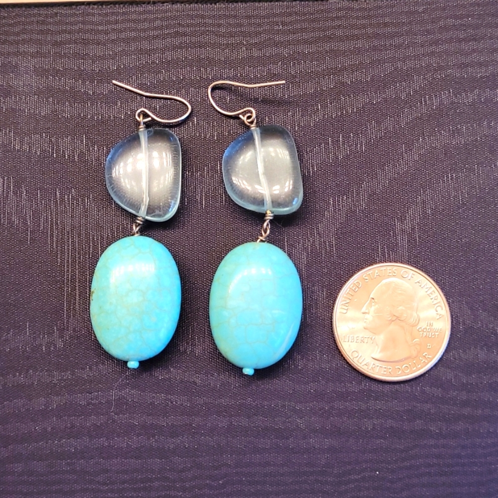 Genuine turquoise earrings
